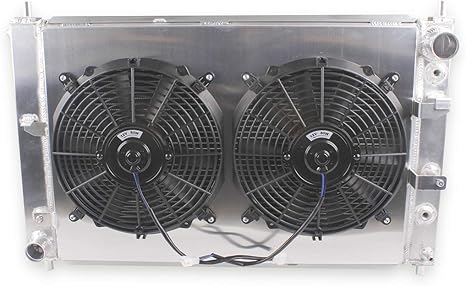 Luxerad CU2139 3‑Row Aluminum Radiator + Dual Fans for 1997–2004 Ford Mustang GT